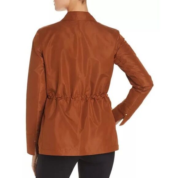 Lafayette 148 New York Porsha Drawstring Jacket Size M Brown travel Packable - Picture 2 of 6